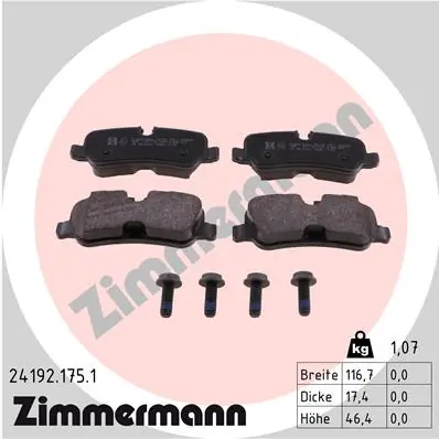 Brake Pad Set, disc brake 24192.175.1