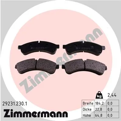 Brake Pad Set, disc brake 29231.230.1