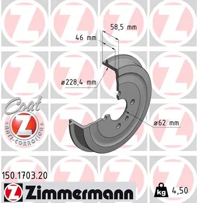 Brake Drum COAT Z 150.1703.20