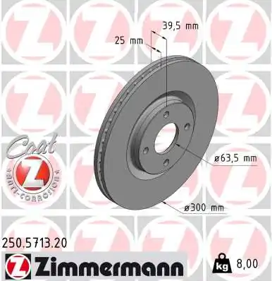Brake Disc COAT Z 250.5713.20