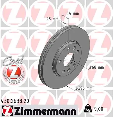 Brake Disc COAT Z 430.2638.20