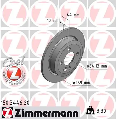Brake Disc COAT Z 150.3446.20