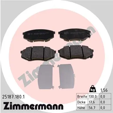 Brake Pad Set, disc brake 25187.180.1