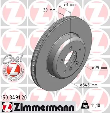 Brake Disc COAT Z 150.3491.20