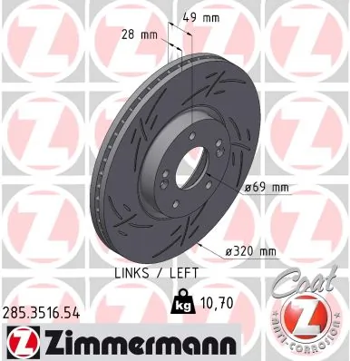 Brake Disc BLACK Z 285.3516.54
