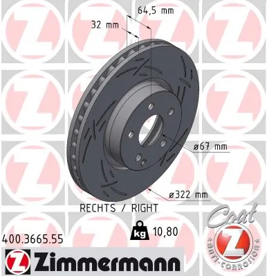 Brake Disc BLACK Z 400.3664.55
