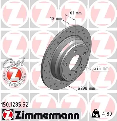 Brake Disc SPORT BRAKE DISC Z 150.1285.52