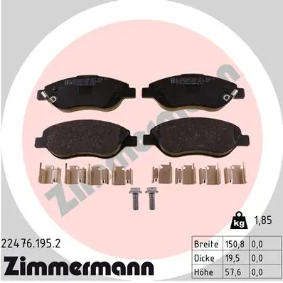 Brake Pad Set, disc brake 22476.195.2