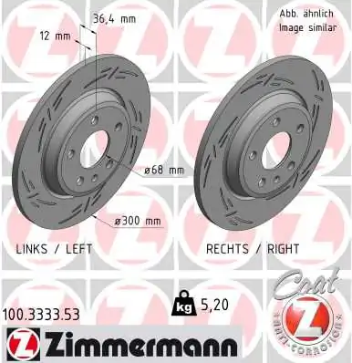 Brake Disc BLACK Z 100.3333.53