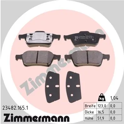 Brake Pad Set, disc brake 23482.165.1