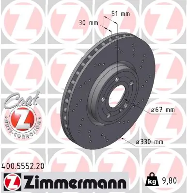 Brake Disc COAT Z 400.5552.20
