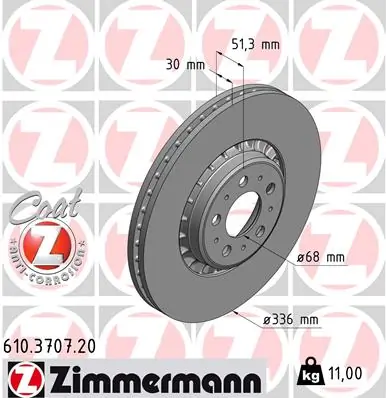 Brake Disc COAT Z 610.3707.20