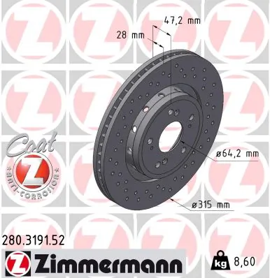 Brake Disc SPORT BRAKE DISC Z 280.3191.52