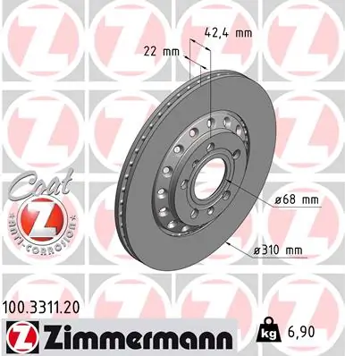Brake Disc COAT Z 100.3311.20