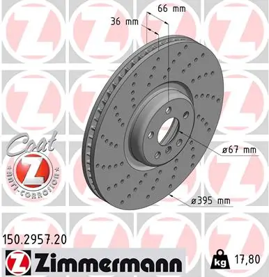 Brake Disc COAT Z 150.2957.20