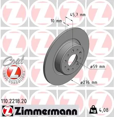 Brake Disc COAT Z 110.2218.20