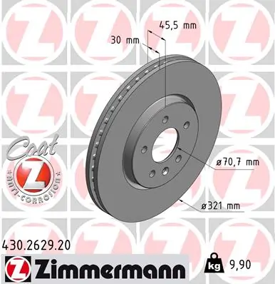 Brake Disc COAT Z 430.2629.20
