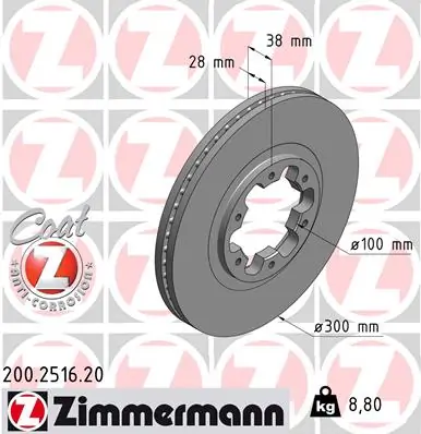Brake Disc COAT Z 200.2516.20