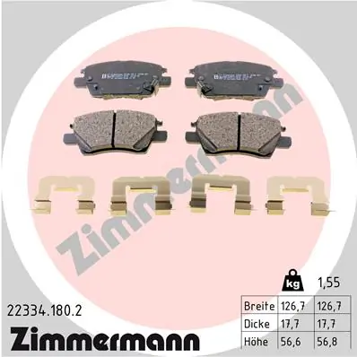 Brake Pad Set, disc brake 22334.180.2