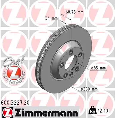 Brake Disc COAT Z 600.3227.20