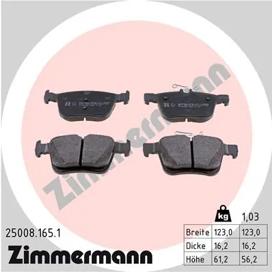 Brake Pad Set, disc brake 25008.165.1