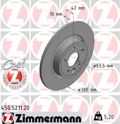 Brake Disc COAT Z 450.5211.20