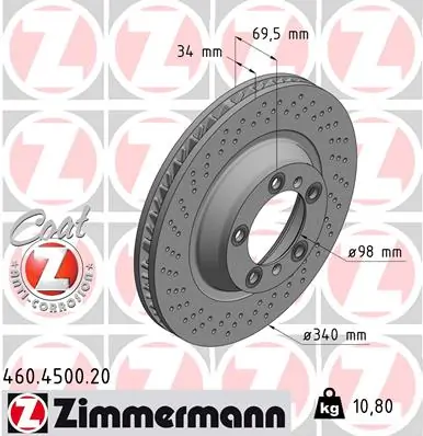 Brake Disc COAT Z 460.4501.20