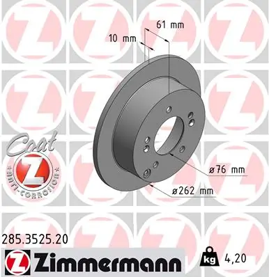 Brake Disc COAT Z 285.3525.20