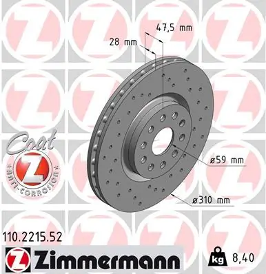 Brake Disc SPORT BRAKE DISC Z 110.2215.52