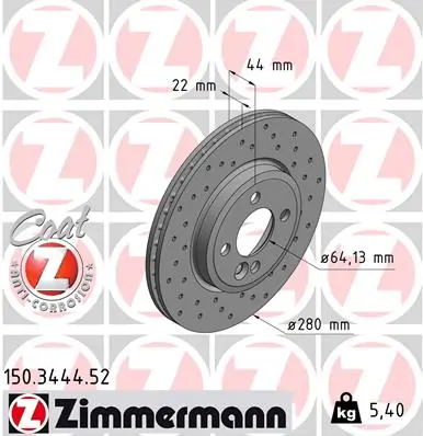 Brake Disc SPORT BRAKE DISC Z 150.3444.52
