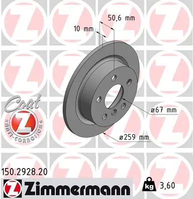 Brake Disc COAT Z 150.2928.20