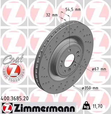 Brake Disc COAT Z 400.3685.20