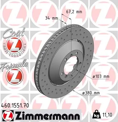 Brake Disc FORMULA Z BRAKE DISC 460.1551.70