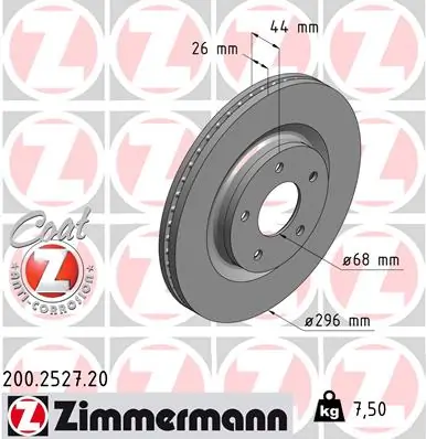 Brake Disc COAT Z 200.2527.20