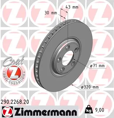Brake Disc COAT Z 290.2268.20
