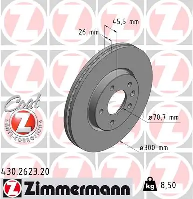 Brake Disc COAT Z 430.2623.20