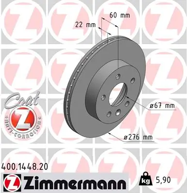 Brake Disc COAT Z 400.1448.20