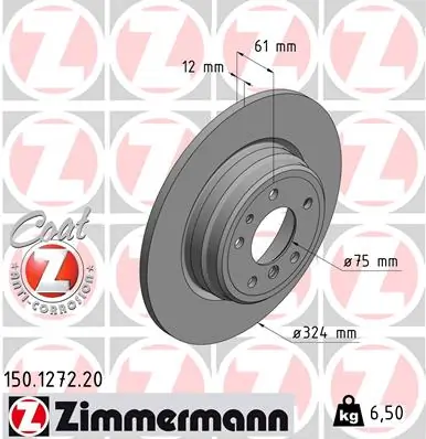 Brake Disc COAT Z 150.1272.20