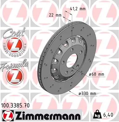 Brake Disc FORMULA Z BRAKE DISC 100.3385.70