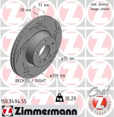 Brake Disc BLACK Z 150.3494.55