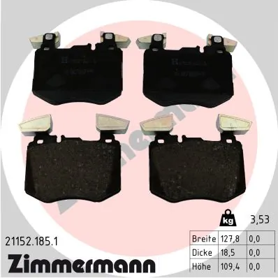 Brake Pad Set, disc brake 21152.185.1