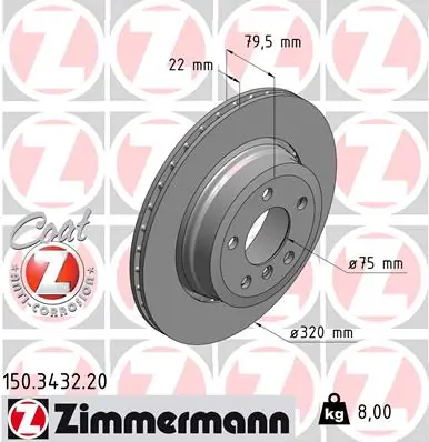 Brake Disc COAT Z 150.3432.20
