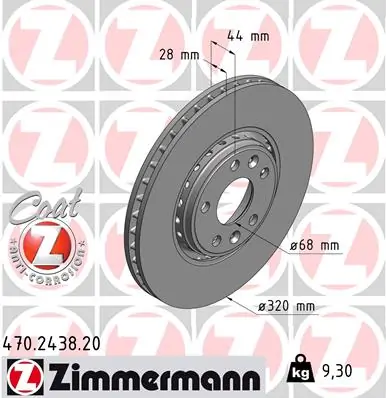 Brake Disc COAT Z 470.2438.20