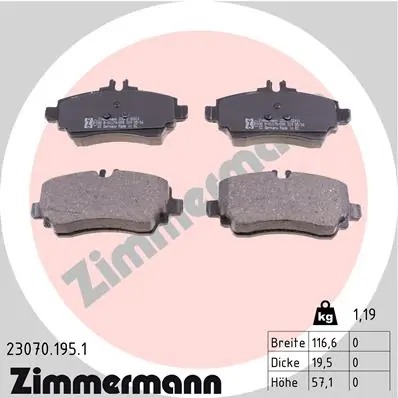 Brake Pad Set, disc brake 23070.195.1