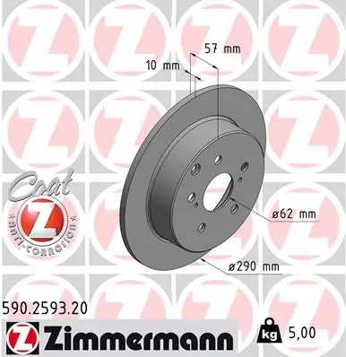 Brake Disc COAT Z 590.2593.20