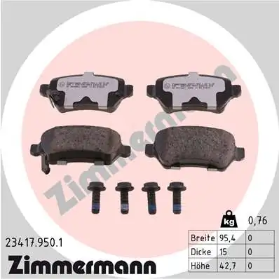 Brake Pad Set, disc brake rd:z 23417.950.1