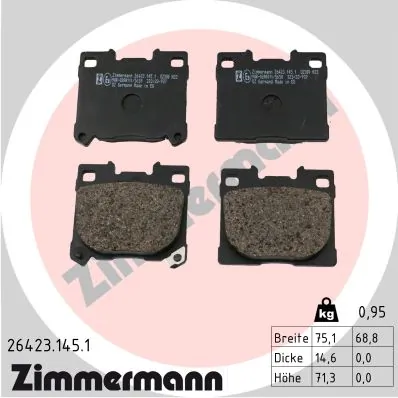 Brake Pad Set, disc brake 26423.145.1