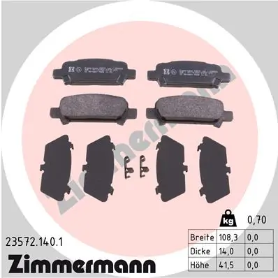 Brake Pad Set, disc brake 23572.140.1