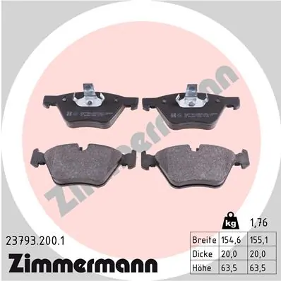 Brake Pad Set, disc brake 23793.200.1