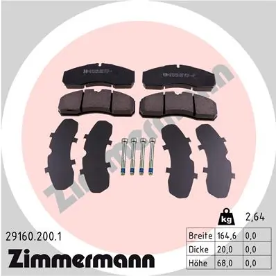 Brake Pad Set, disc brake 29160.200.1